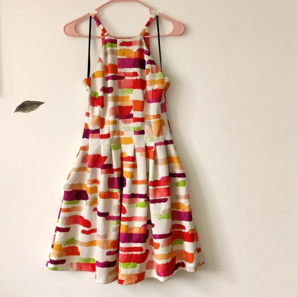 NWOT Vince Camuto Abstract Color Watercolor Dress - Picture 3 of 15